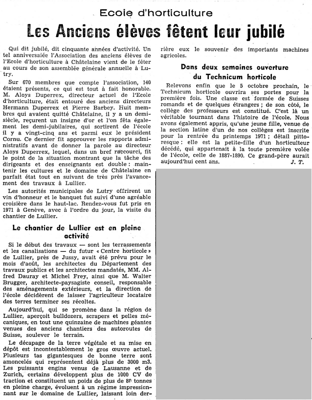 Journal de Genève, 18.09.1970