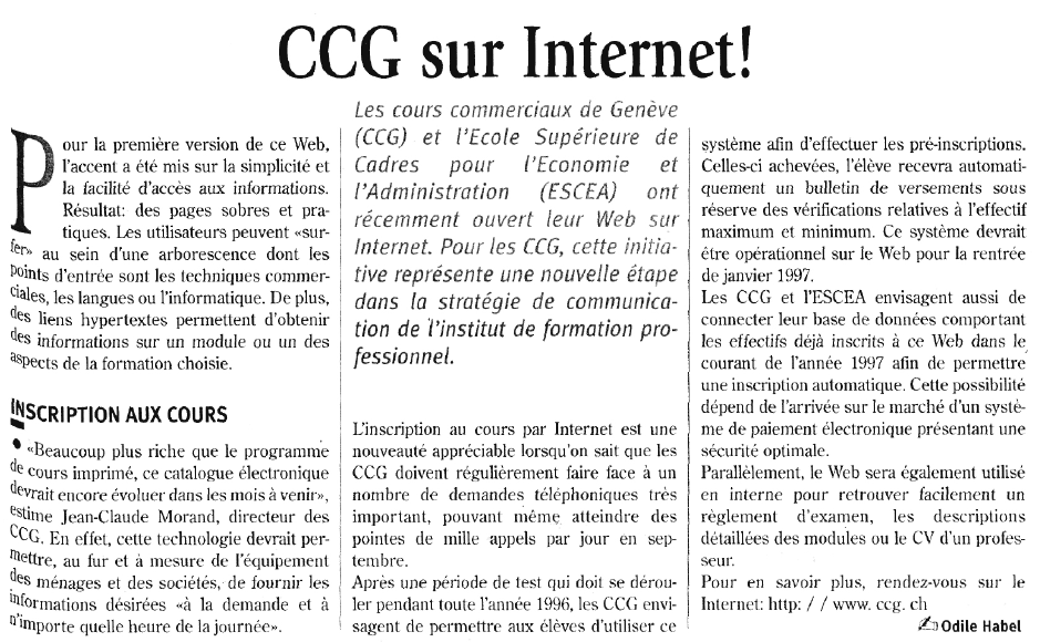 Journal de Genève, 23.04.1996