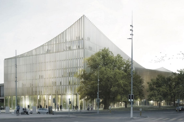 Image de synthèse représentant le projet de Cité de la musique, stoppé en 2022