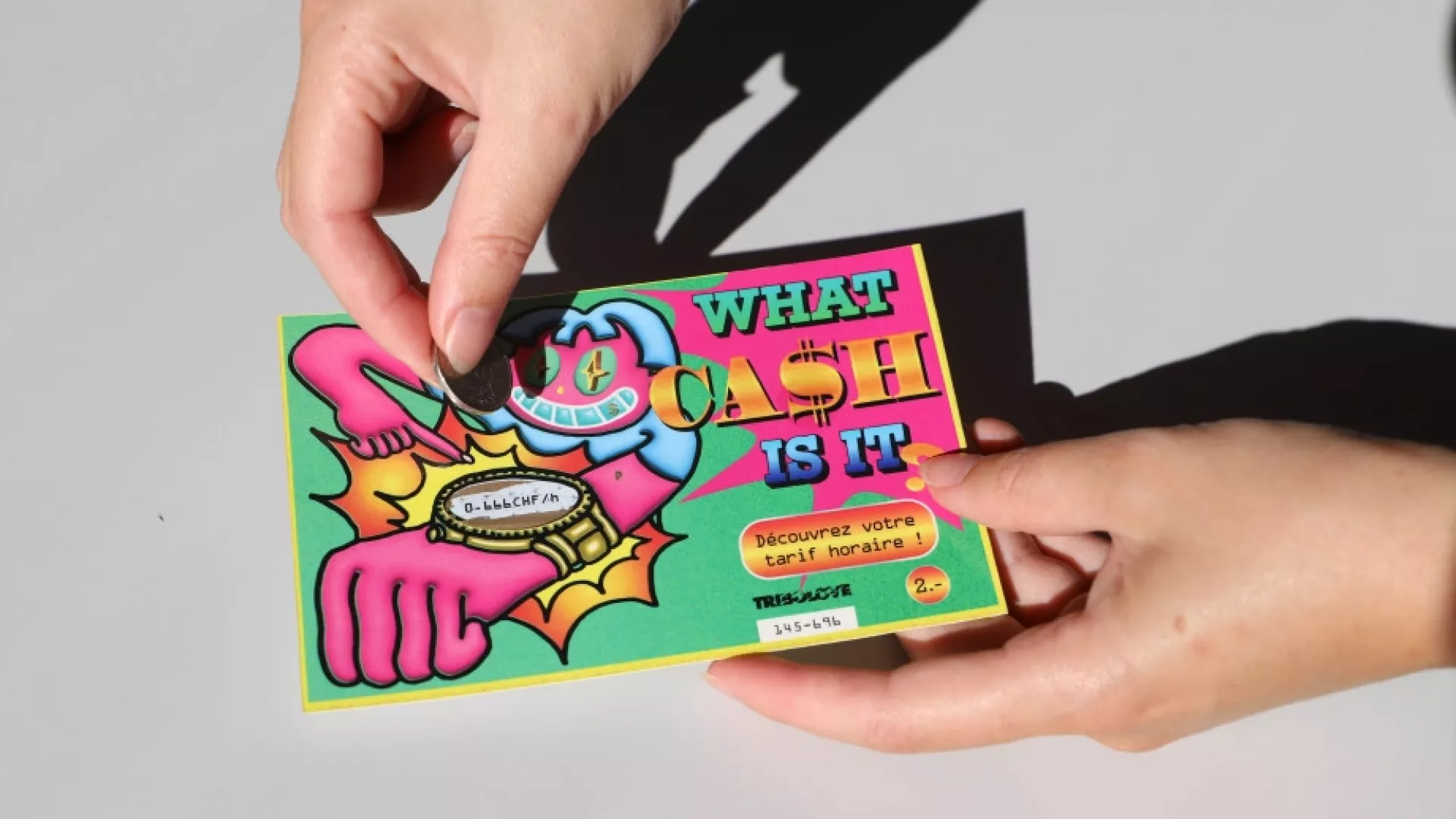 ticket à gratter coloré