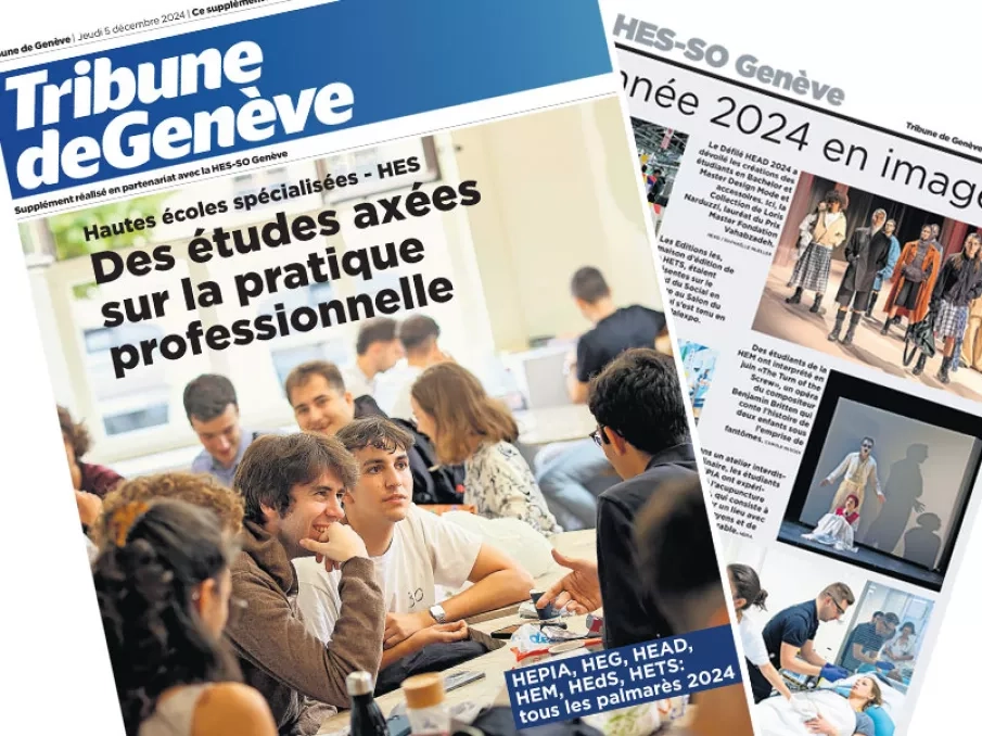 photo de l'édition 2024 du supplément HES-SO Genève dans la Tribune de Genève