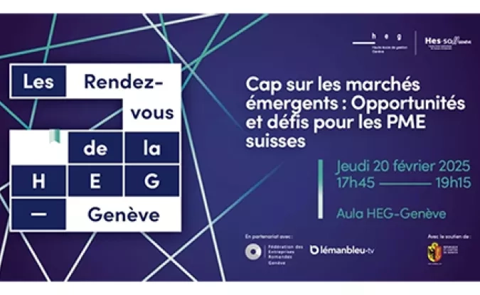 affiche promo pour l'évènement Les rendez-vous de la HEG