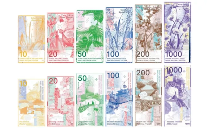 Image des nouveaux billets de banque suisses