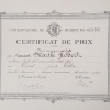 Certificat de prix. Genève : Conservatoire de musique de Genève, 1916-1917. Source : Haute école de musique – Conservatoire supérieur de musique de Genève.