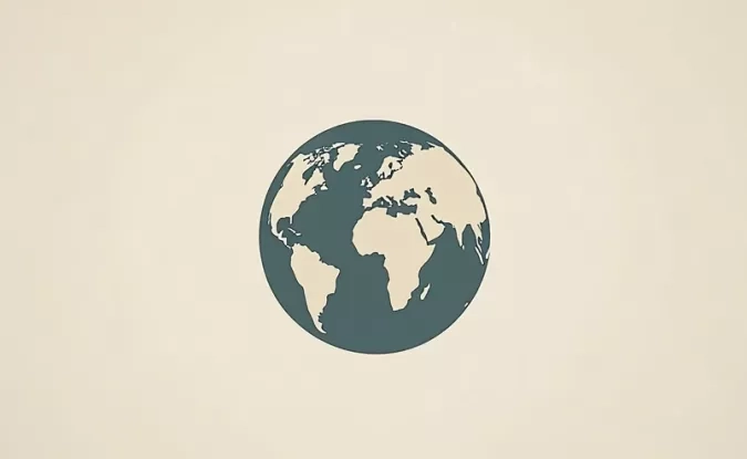Globe terrestre sous forme d'illustration