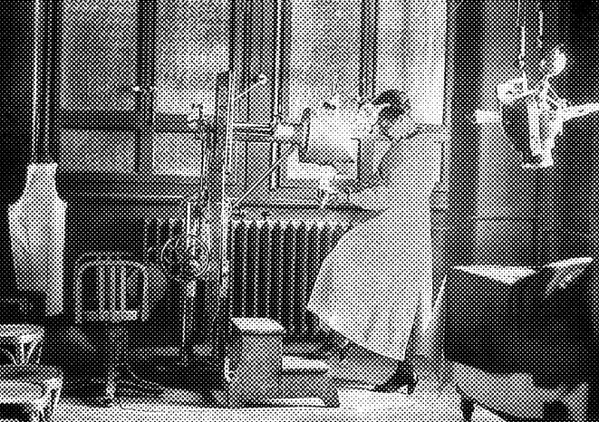 Illustration d'une technicienne en radiologie dans les années 1950