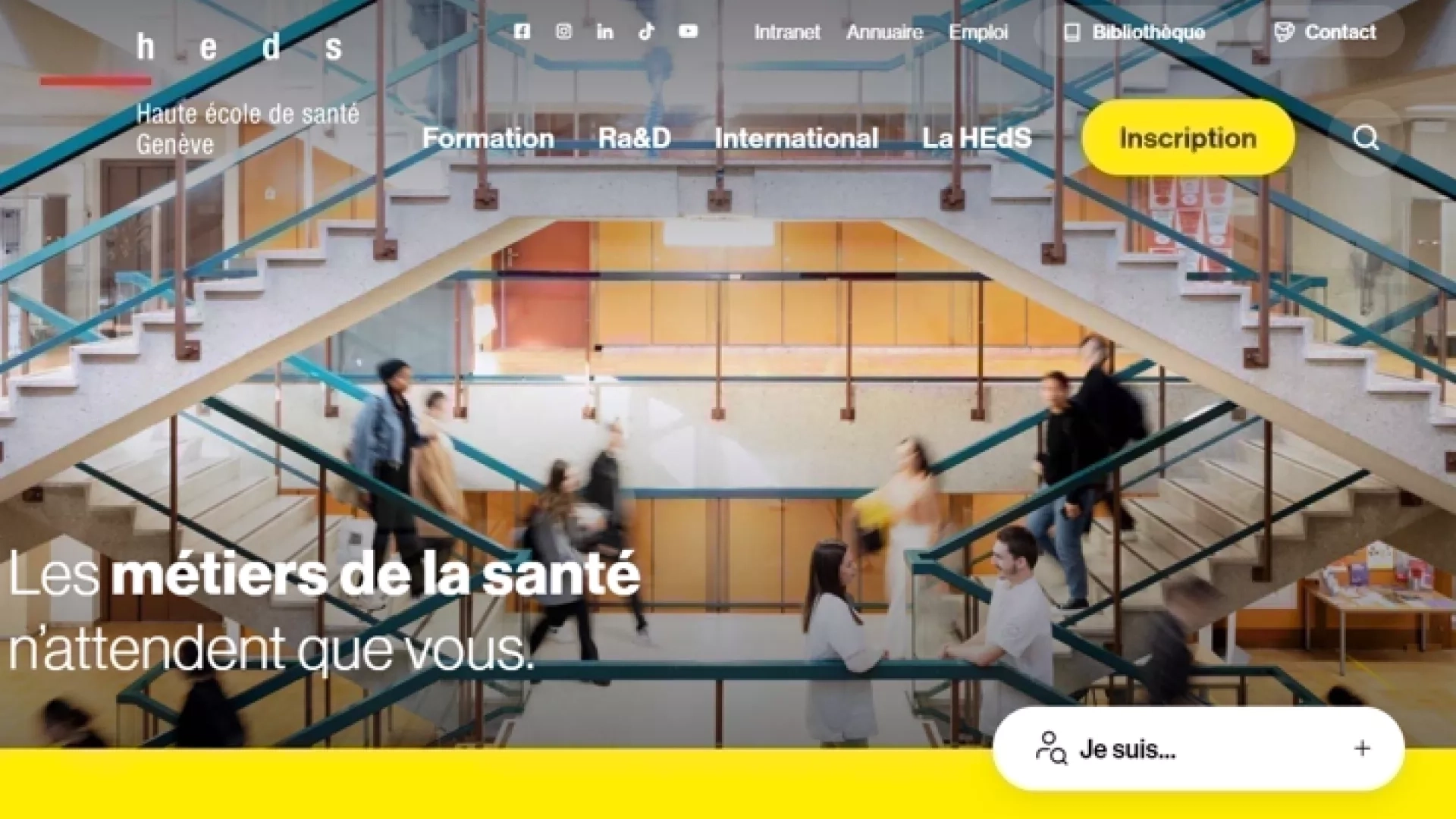Visuel du nouveau site internet de la HEdS-Genève