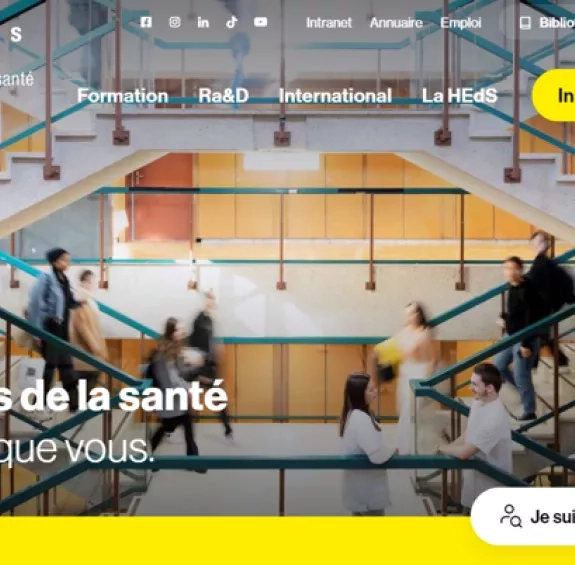 Visuel du nouveau site internet de la HEdS-Genève