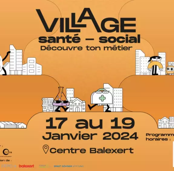 illustration village santé social 2024