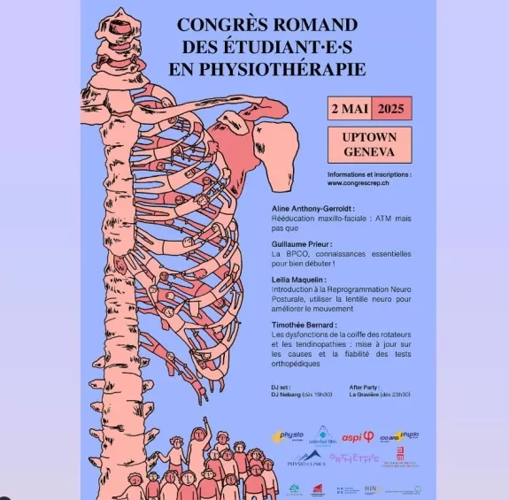 affiche du congrès des étudiant-es en physiothérapie