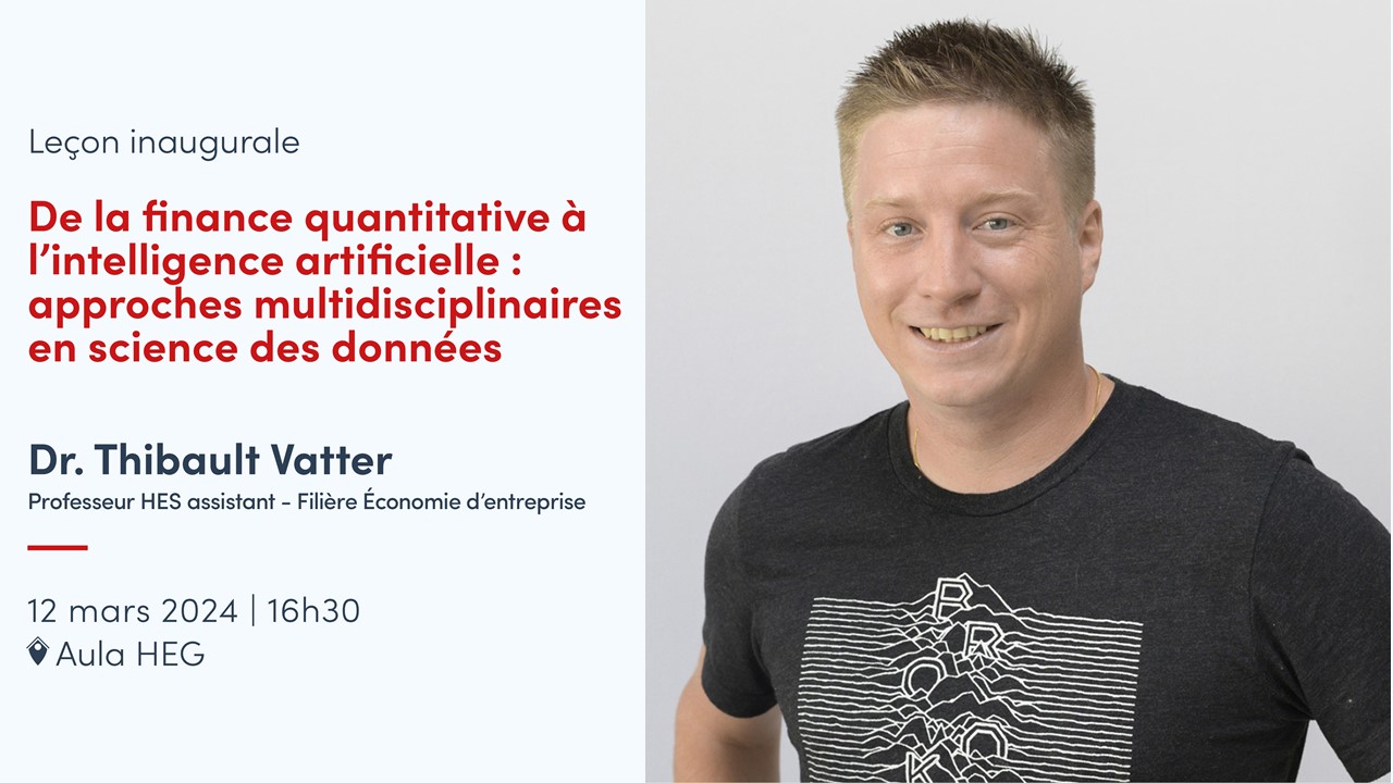 Leçon inaugurale Thibault Vatter Leçon inaugurale Thibault Vatter