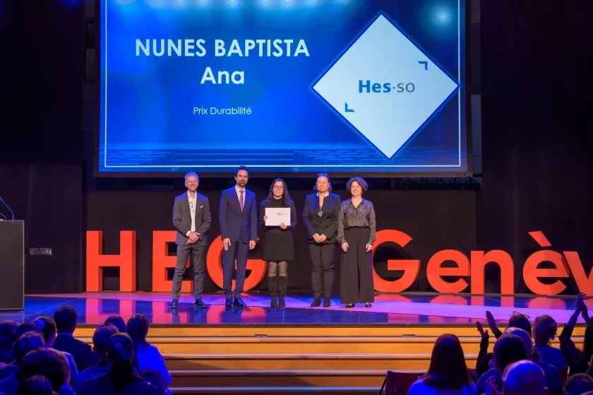Remise de diplômes 2025 - Photo prix spéciaux EE - HES-SO (durabilité - Nunes Baptista) 