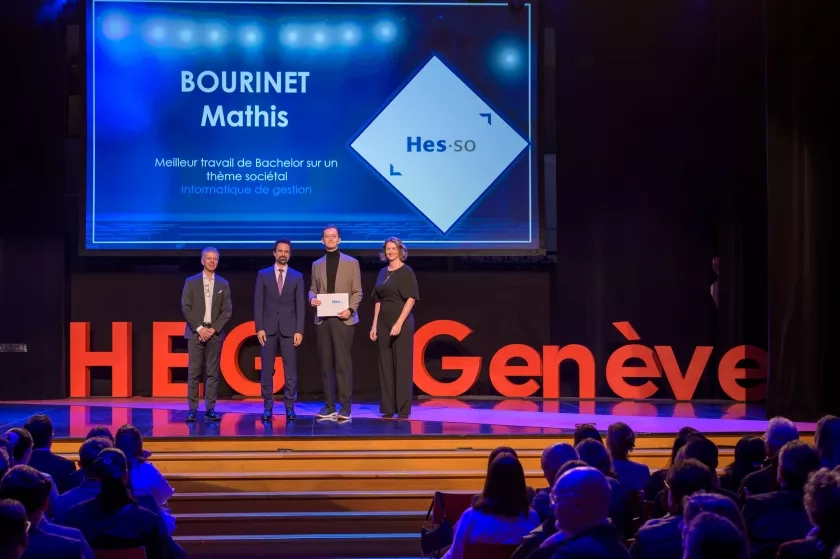 Remise de diplômes 2025 - Photo prix spéciaux IG - HES-SO (Bourinet)