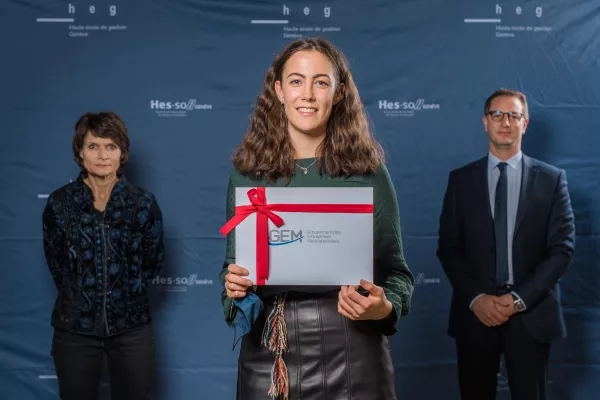 Prix de l'excellence du parcours académique - GEM - décerné à Coralie DELACOSTE