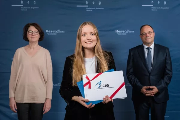 Prix du Meilleur travail de bachelor - CCIG - décerné à Valentine VIGNE
