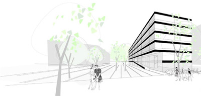 Illustration du futur bâtiment