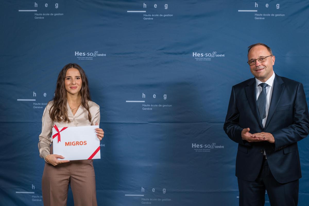 Prix du Meilleur travail de bachelor en Management durable -  MIGROS -  décerné à Arta BALIU