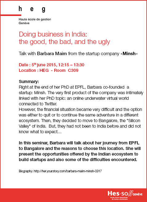 Doing business in India, Barbara Maim, 5th june 2015