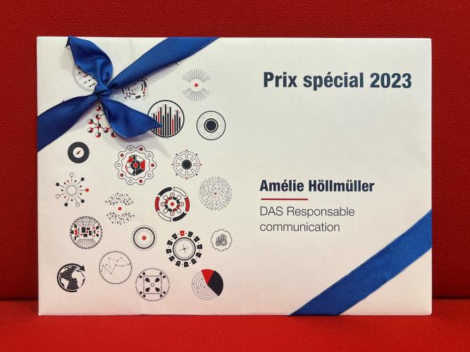 Prix du DAS de Responsable Communication - Cabinet privé de conseils - décerné à Amélie Höllmüller