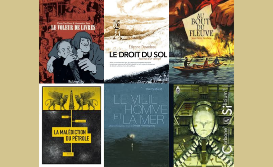 6 couvertures de BDs 
