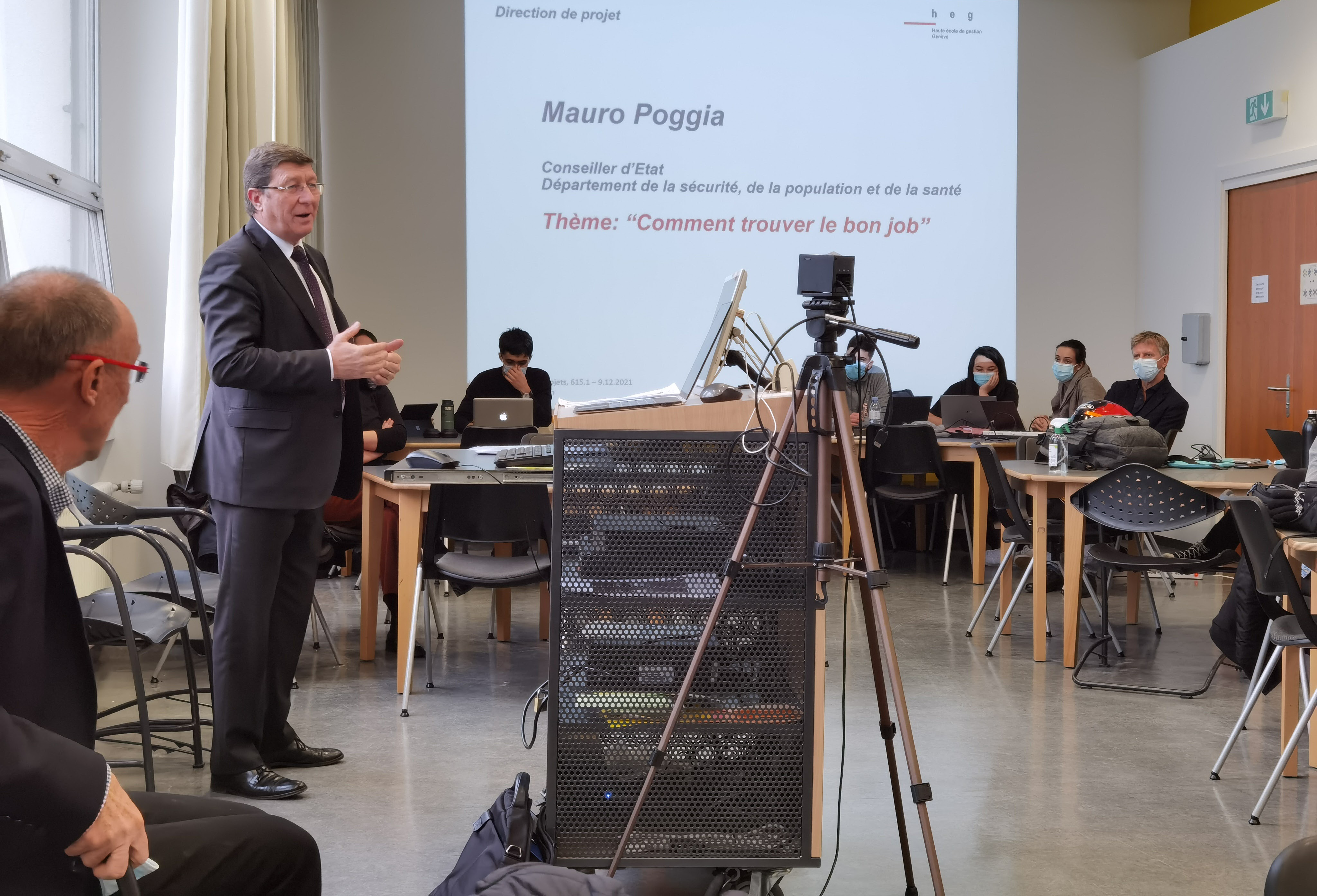 M. Mauro Poggia, Conseiller d'Etat du Département de la sécurité, de la population et de la santé (DSPS) et Vice-président du Conseil d'Etat
