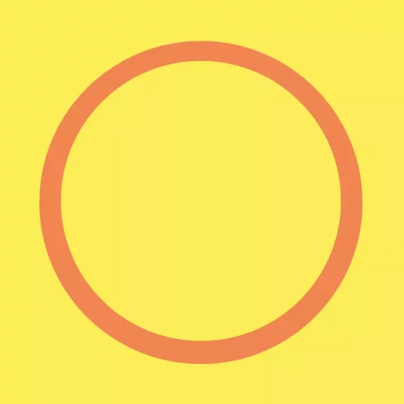 Anneau sur fond jaune