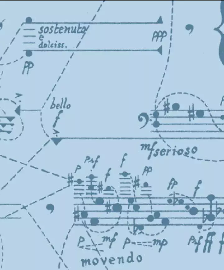 Image d'une partition contemporaine