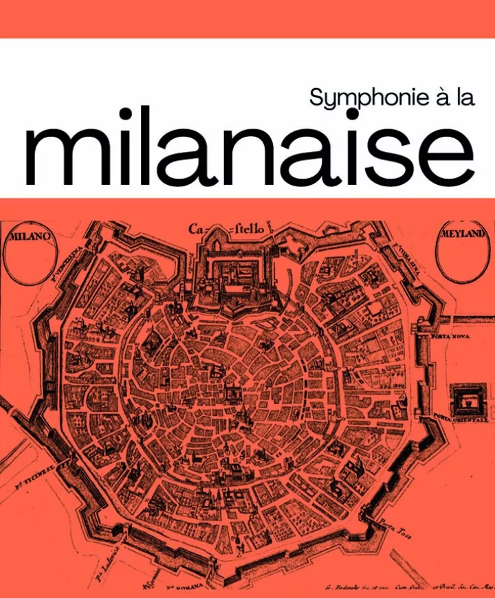 Illustration d'un ancien plan de Milan
