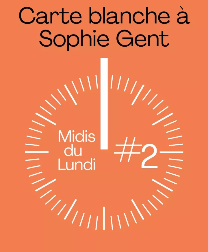 Horloge pointant sur midi sur fond mandarine