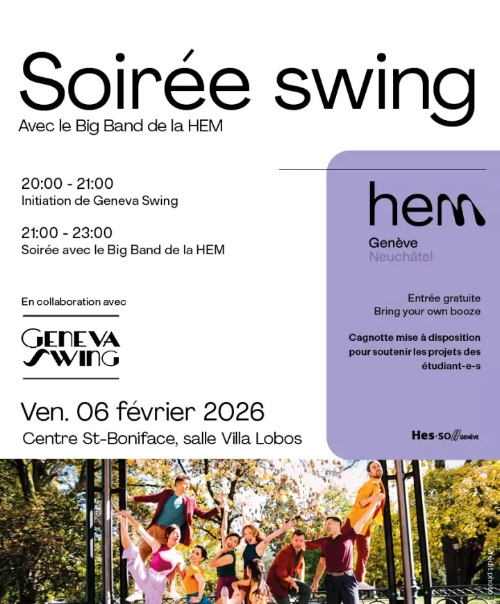 Visuel affiche soirée swing