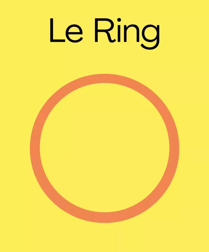 Anneau sur fond jaune