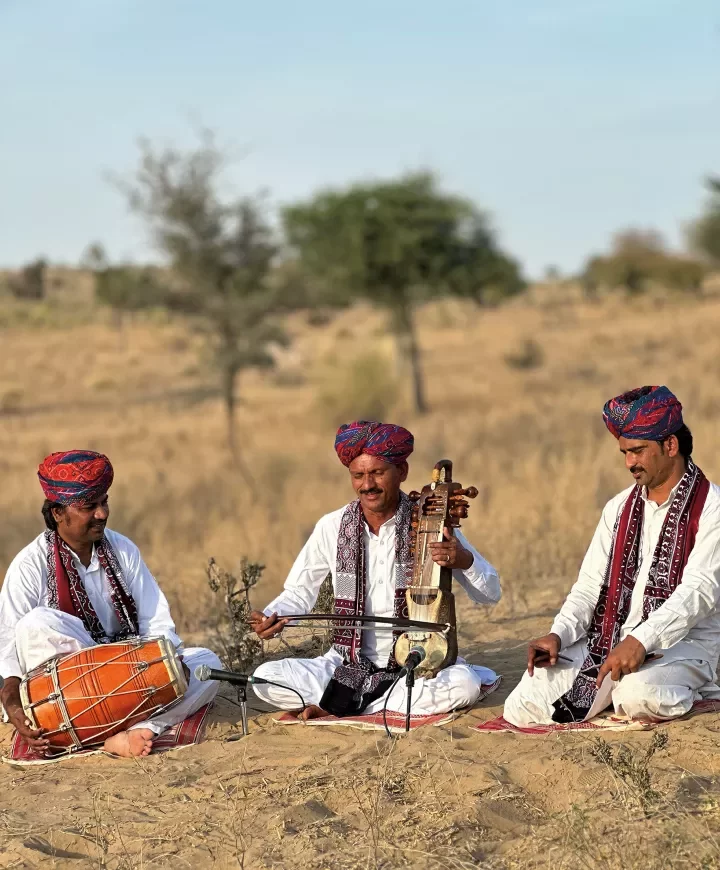 Photo de musiciens du Rajasthan