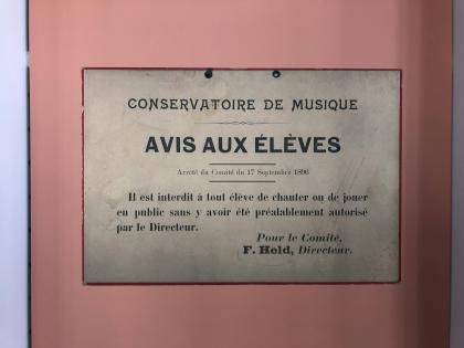 Exposition profession musicien détail avis aux élèves