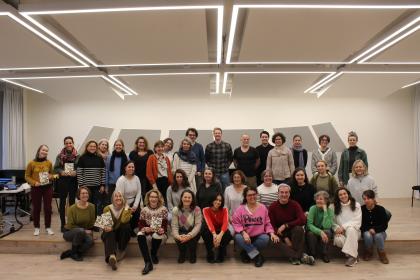 L'ensemble du choeur de la HES-SO Genève après une répétition