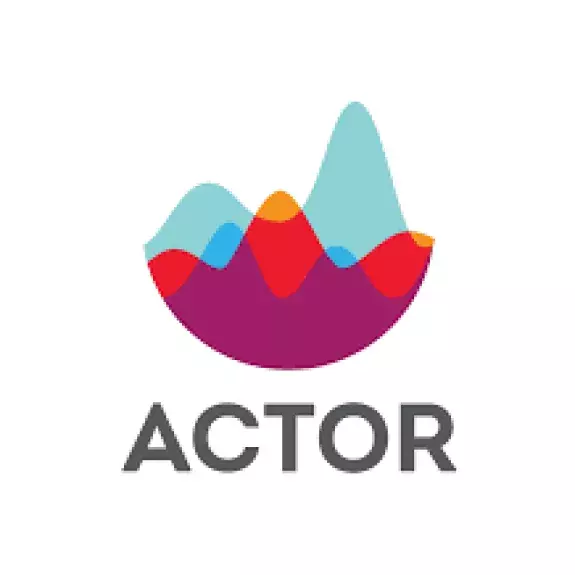 Logo du projet ACTOR formé d'ondes sonores superposées