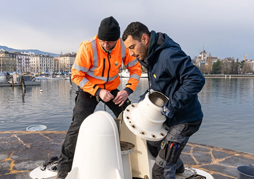  Installation prototype nouvelle buse du Jet d’eau mars 2024