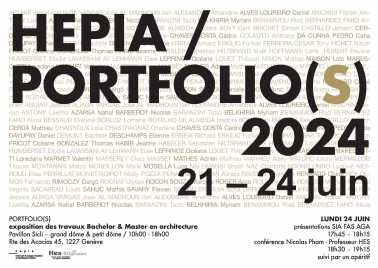 Exposition portfolios Architecture 2024