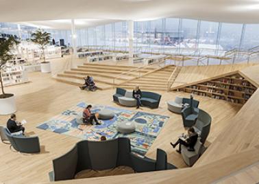 Photo d'Oodi, la bibliothèque centrale d’Helsinki