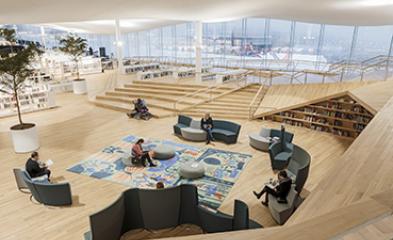 Photo d'Oodi, la bibliothèque centrale d’Helsinki