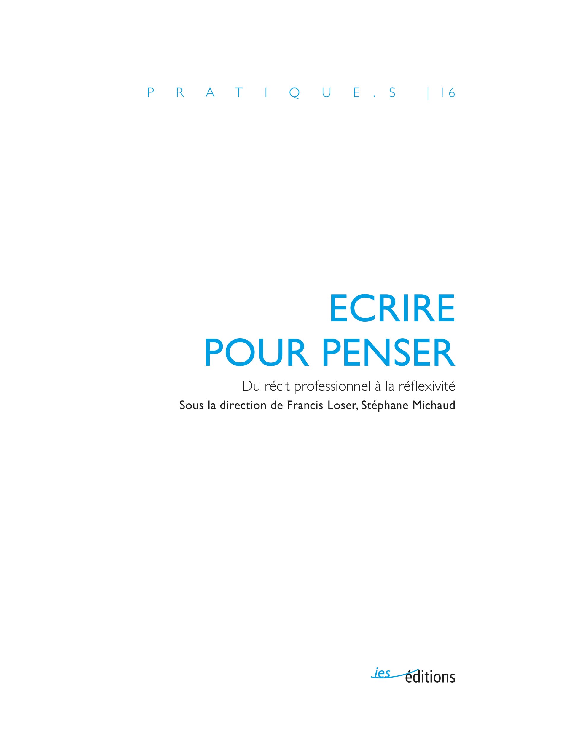 Couverture du livre Ecrire pour penser