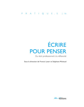 Couverture du livre Ecrire pour penser