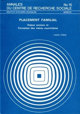 Couverture du livre Placement familial A15