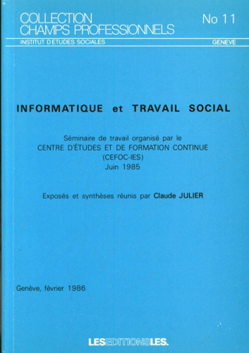 Couverture du livre Informatique et travail social CP11
