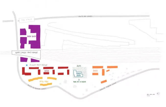 Plan du quartier de Pont-Rouge