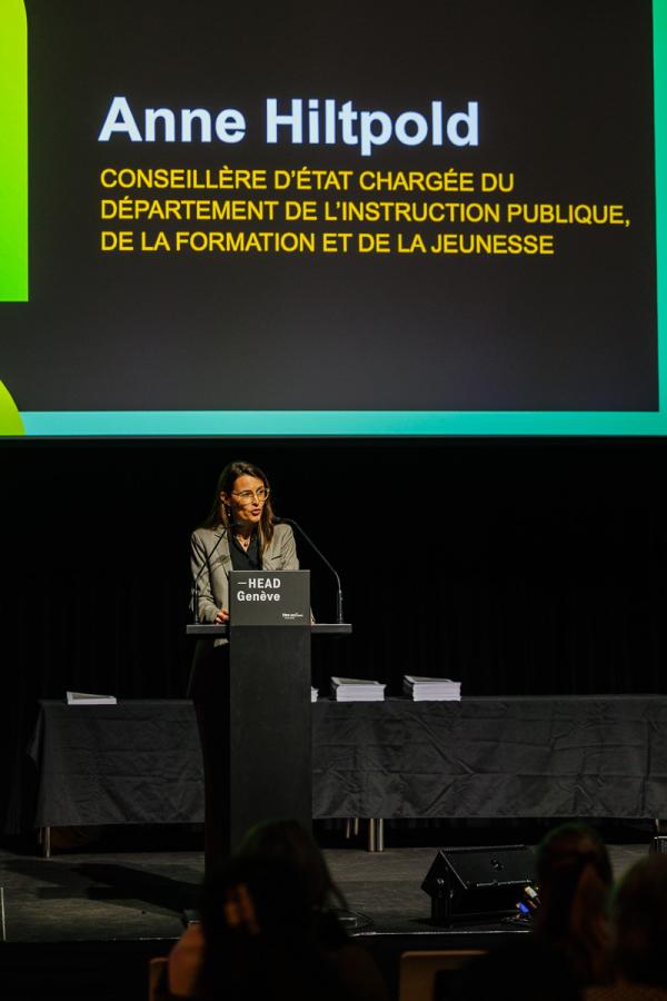 Anne Hiltpold, conseillère d'Etat en charge du DIP