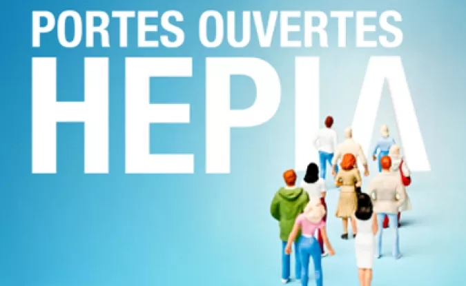 Affiche promo portes ouvertes HEPIA